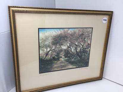 Wallace Nutting Print: Frame 17" x 15". Titled "Honeymoon Drive", SLR.