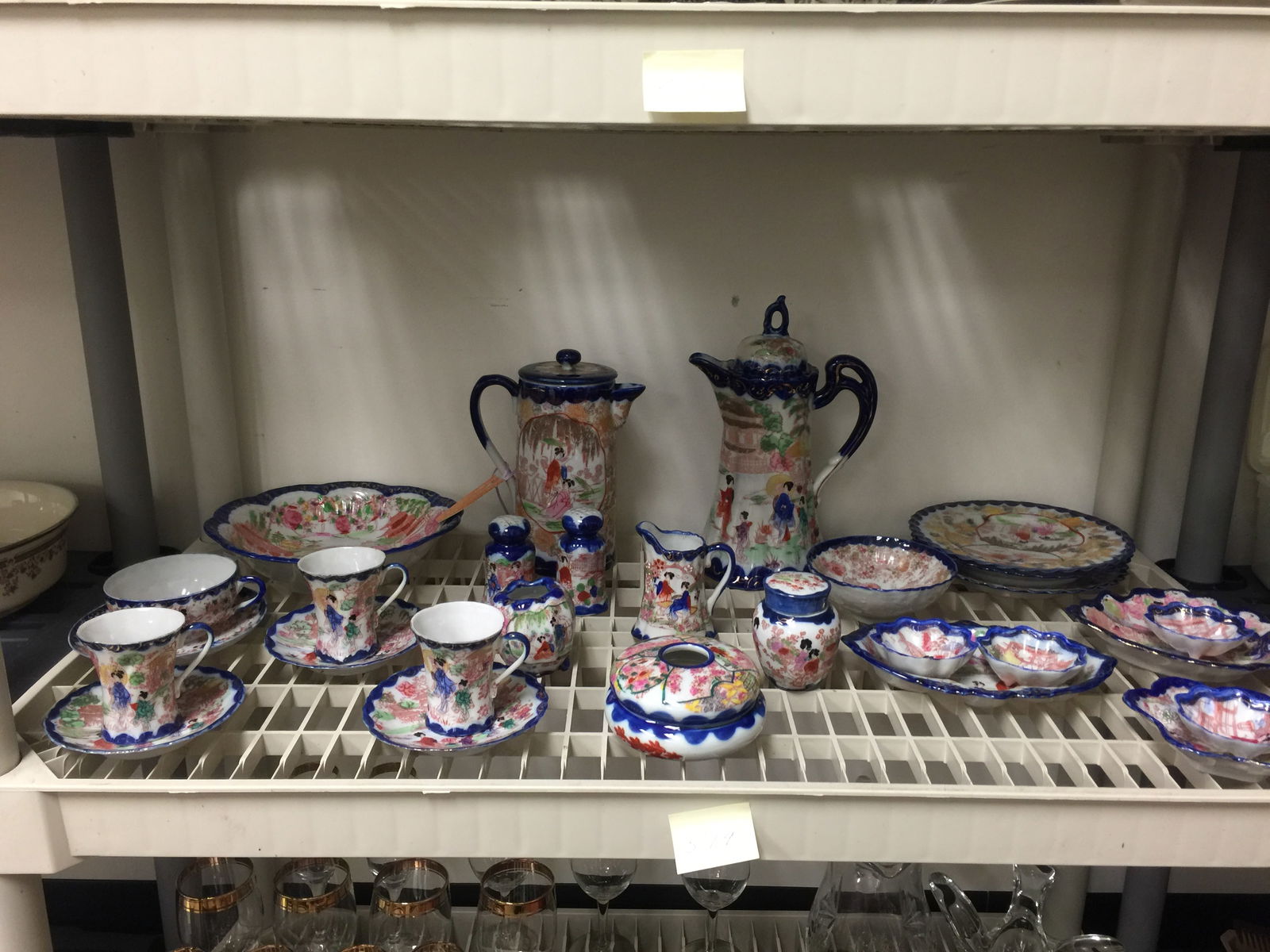 1920's Japanese Tea Set: Assorted serving pieces,plus.