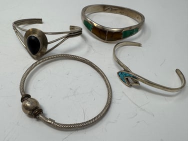(4) Sterling Bracelets