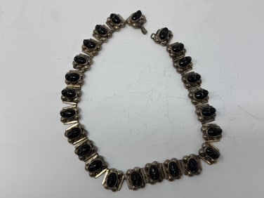 Signed Mexican Sterling Totem Necklace