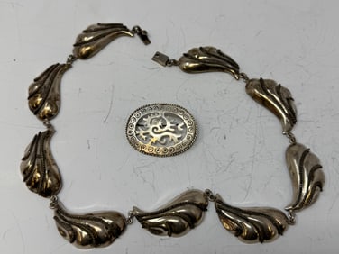 Taxco Sterling Necklace and Pendant