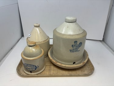 (3) Chicken Feeders