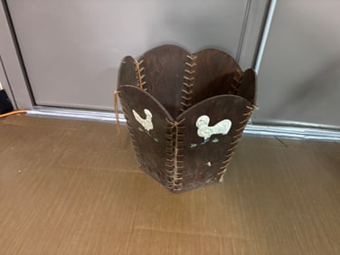 Mission Oak Waste Basket