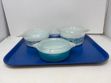 3 Pcs Pyrex