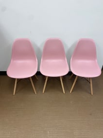 (3) Pink Eiffel Chairs