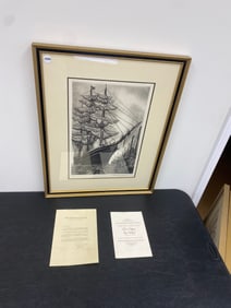 Alan Jay Gaines The Clipper Sea Witch Etching