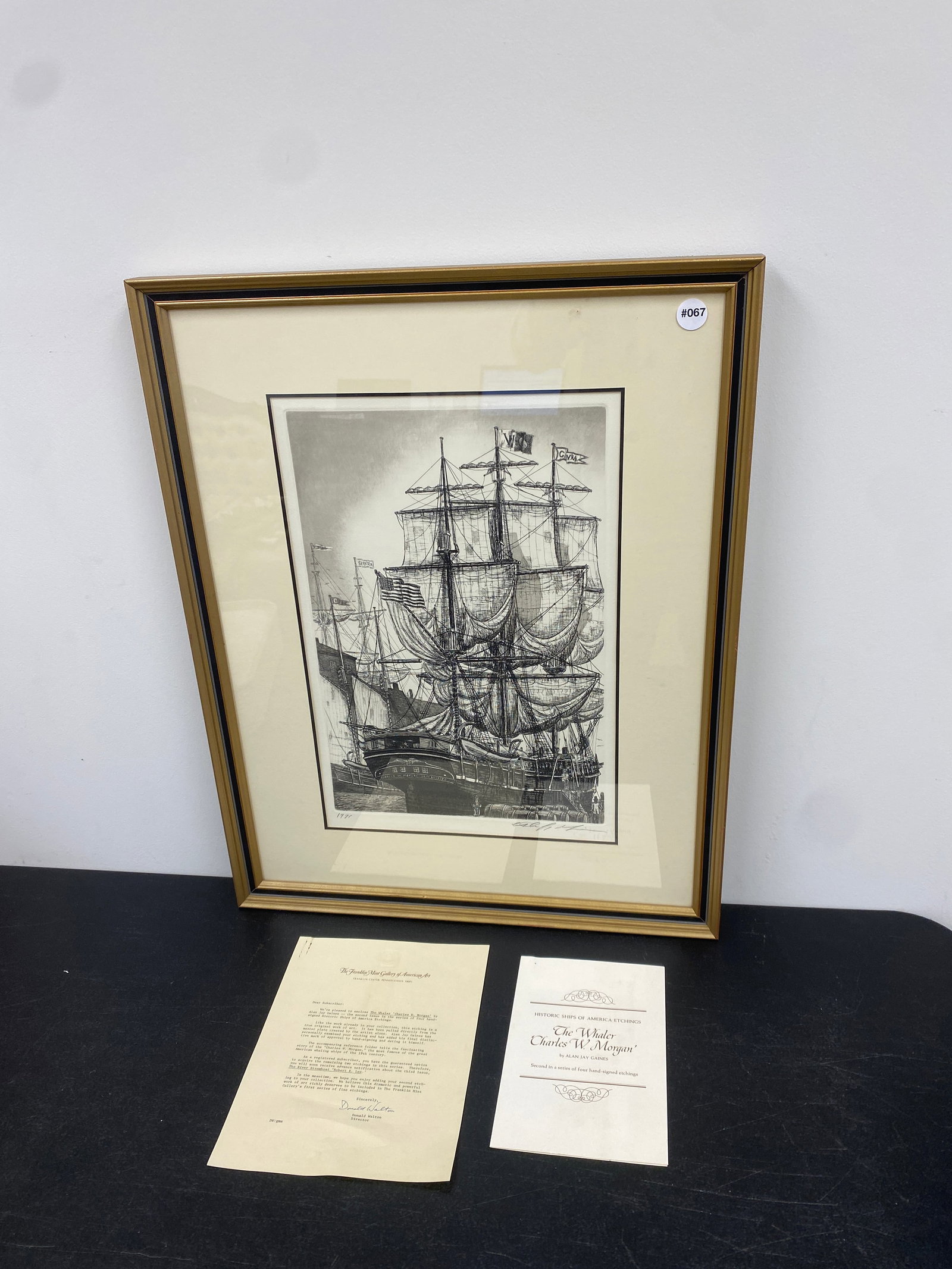 Alan Jay Gaines The Whaler Charles Morgan  Etching (1 of 5)