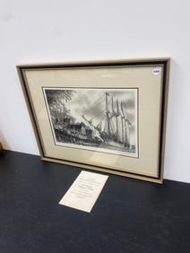 Alan Jay Gaines The Schooner "William L. White" Etching