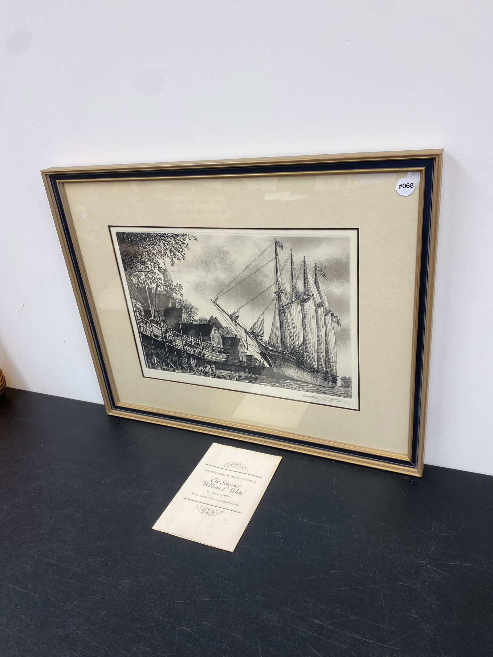 Alan Jay Gaines The Schooner "William L. White" Etching (1 of 4)