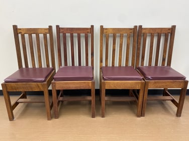 (4) Mission Oak Chairs