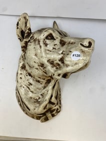Antique Great Dane Plaque, Signed