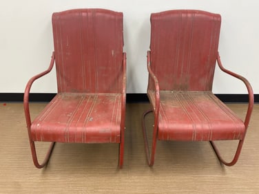 Pair of Vintage Metal Chairs