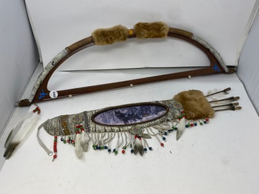 Decorative Native American Bow & Arrows
