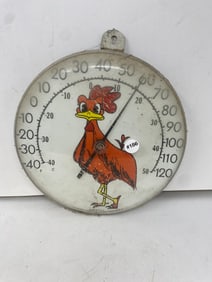 Vintage Rooster Thermometer
