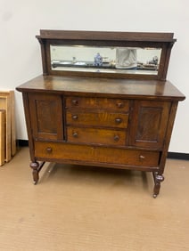 Antique Mission Oak Sideboard