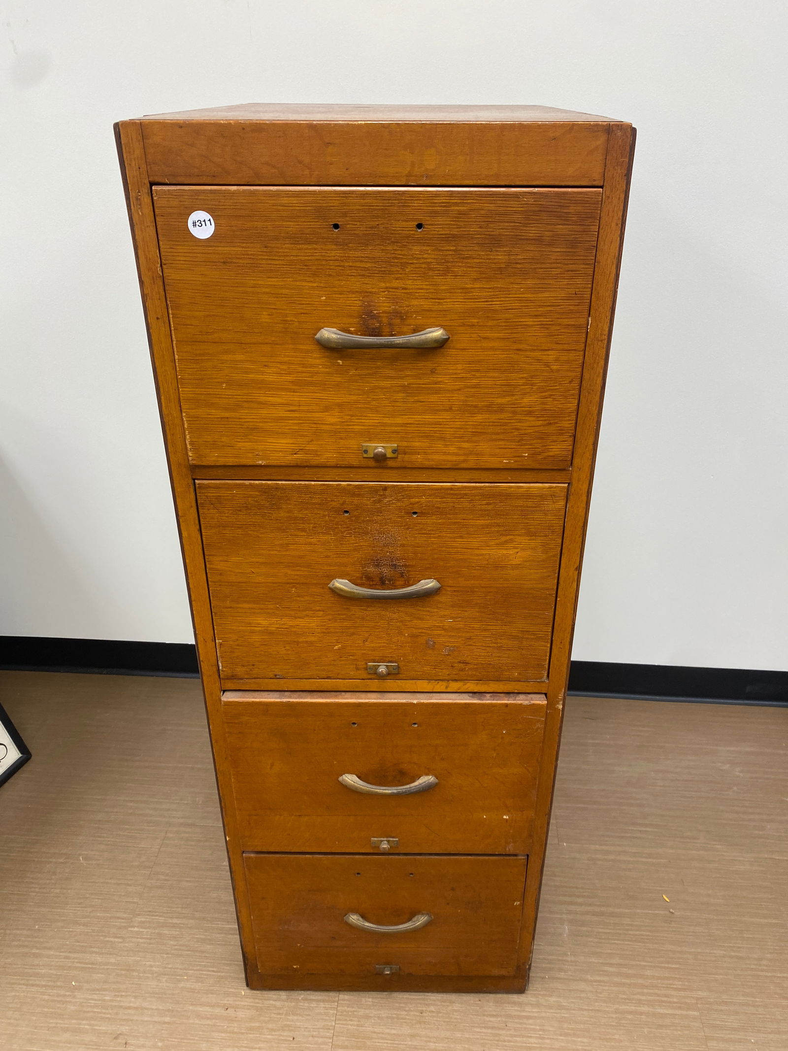 Antique Oak File Cabinet (1 of 7)