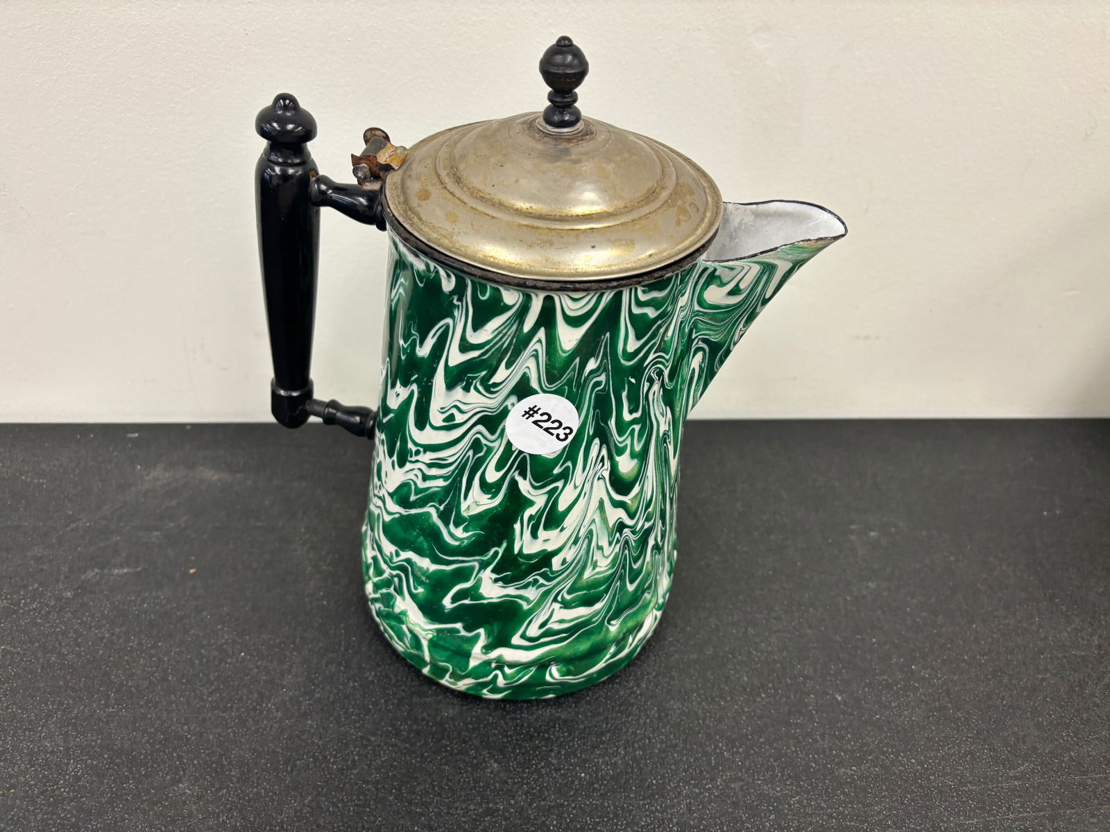 Green Granite Coffee Pot (1 of 5)