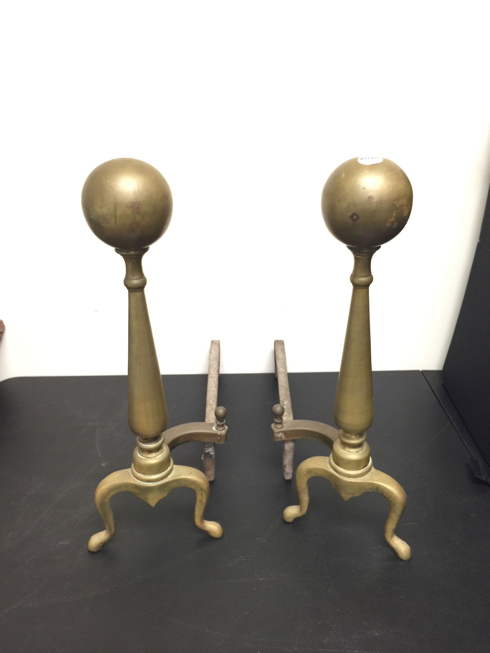 Pair of Antique Andirons: 22" x 20"