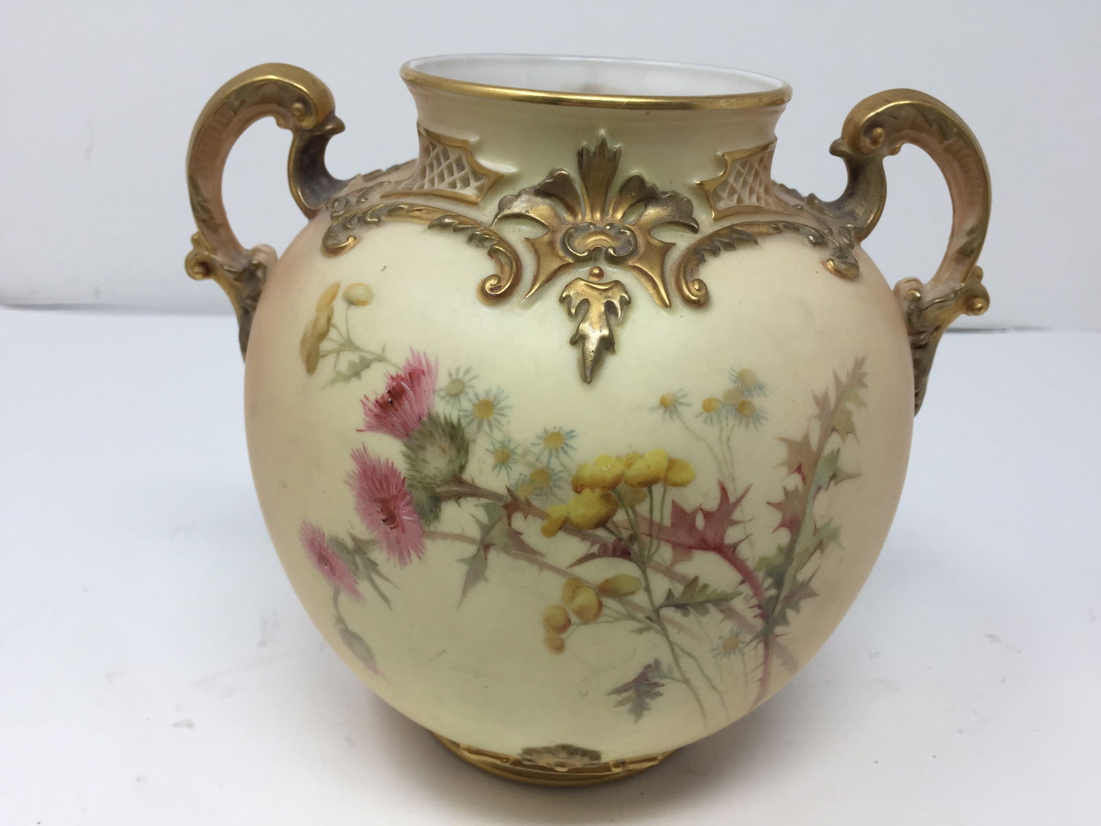 Royal Worcester Hand Painted Vase (1 of 4)