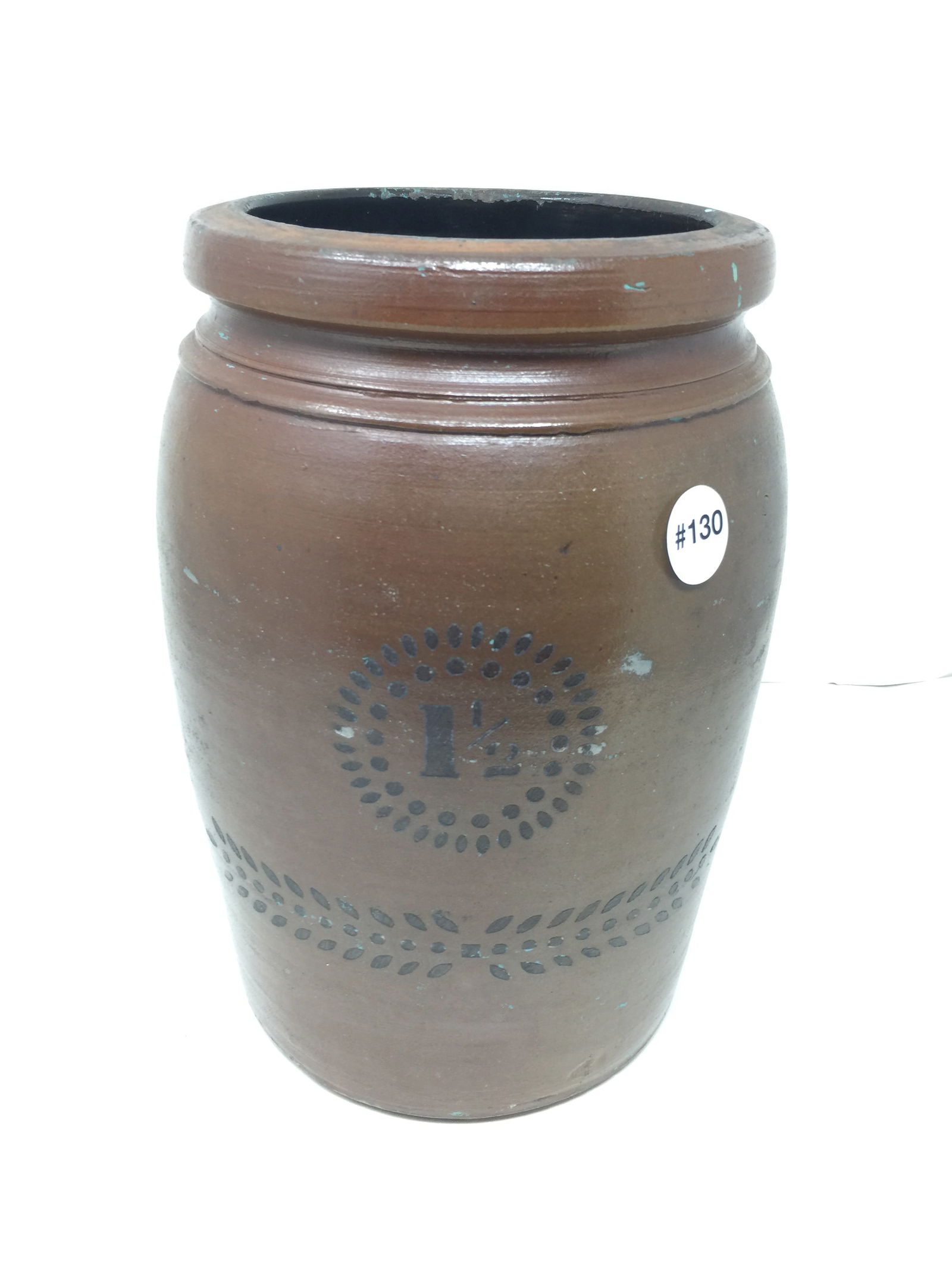 Stoneware Crock w/ Blue (1 of 6)