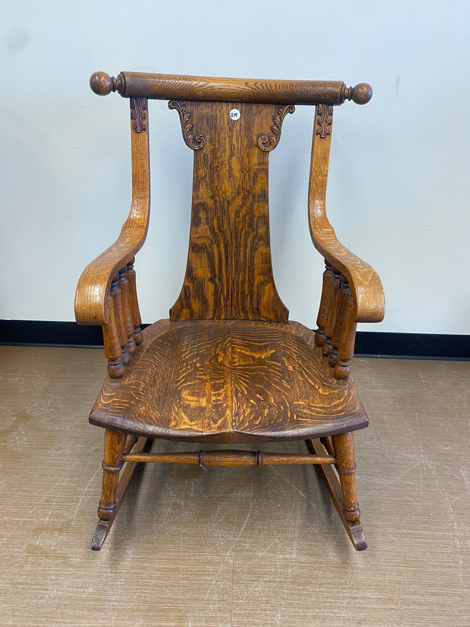 Fancy Antique Oak Rocker (1 of 6)