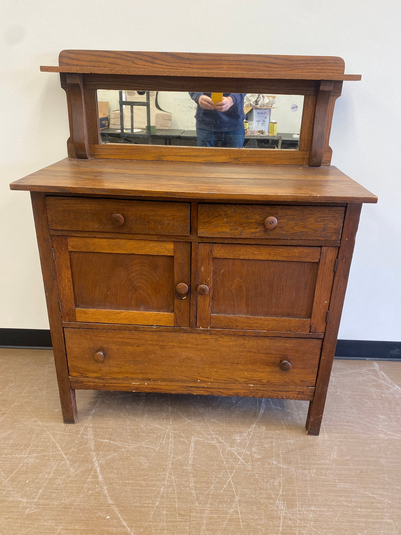 Antique Oak Server (1 of 6)