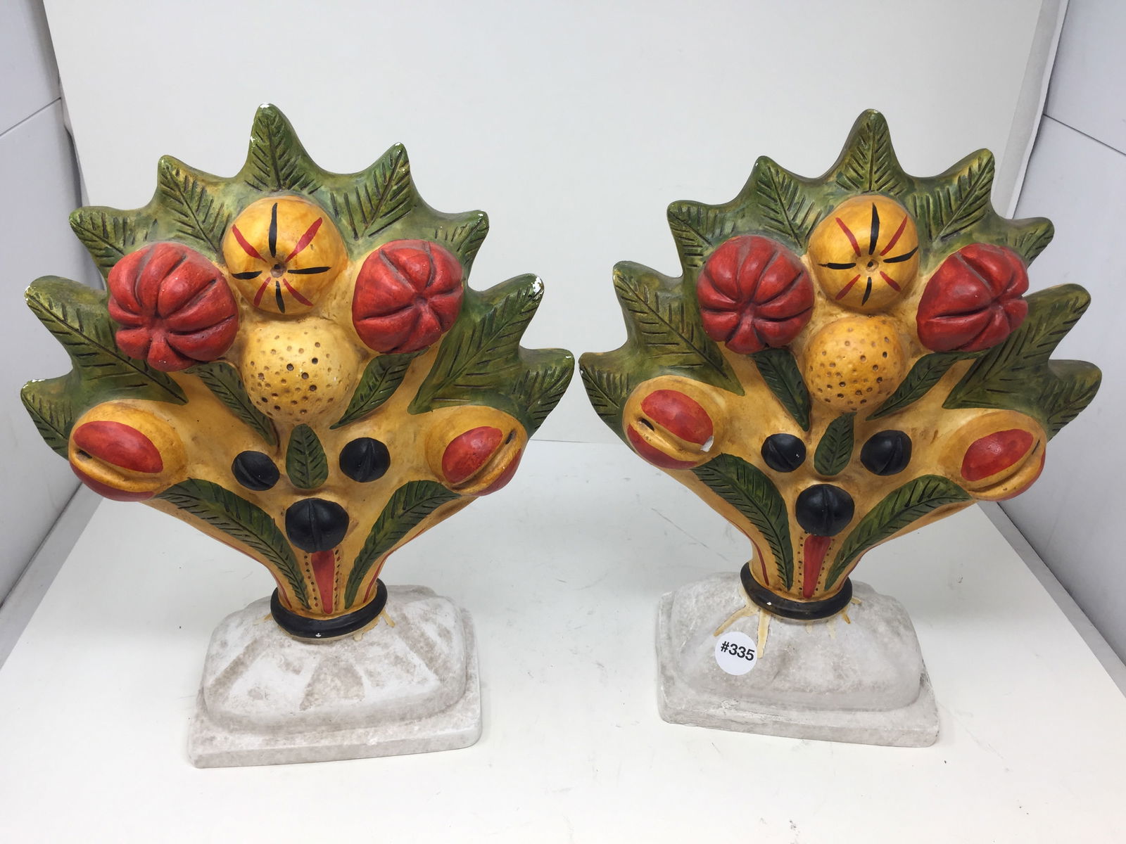 Pair Chalkware Garnitures (1 of 4)