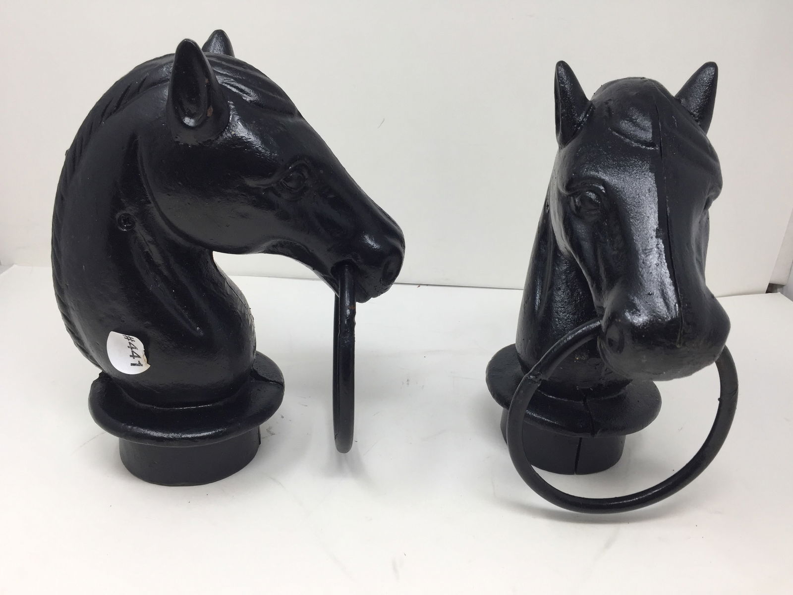 Pair of Cast Iron Horse Hitching Posts (1 of 3)