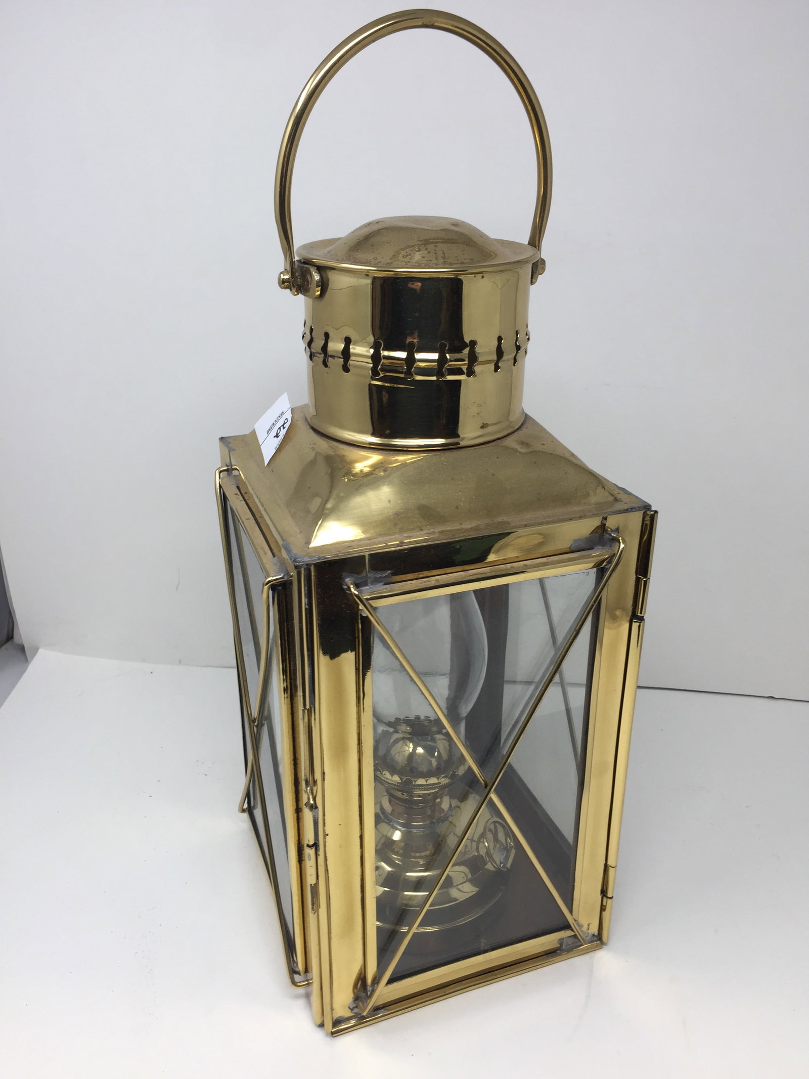 Brass Lantern: 19" H