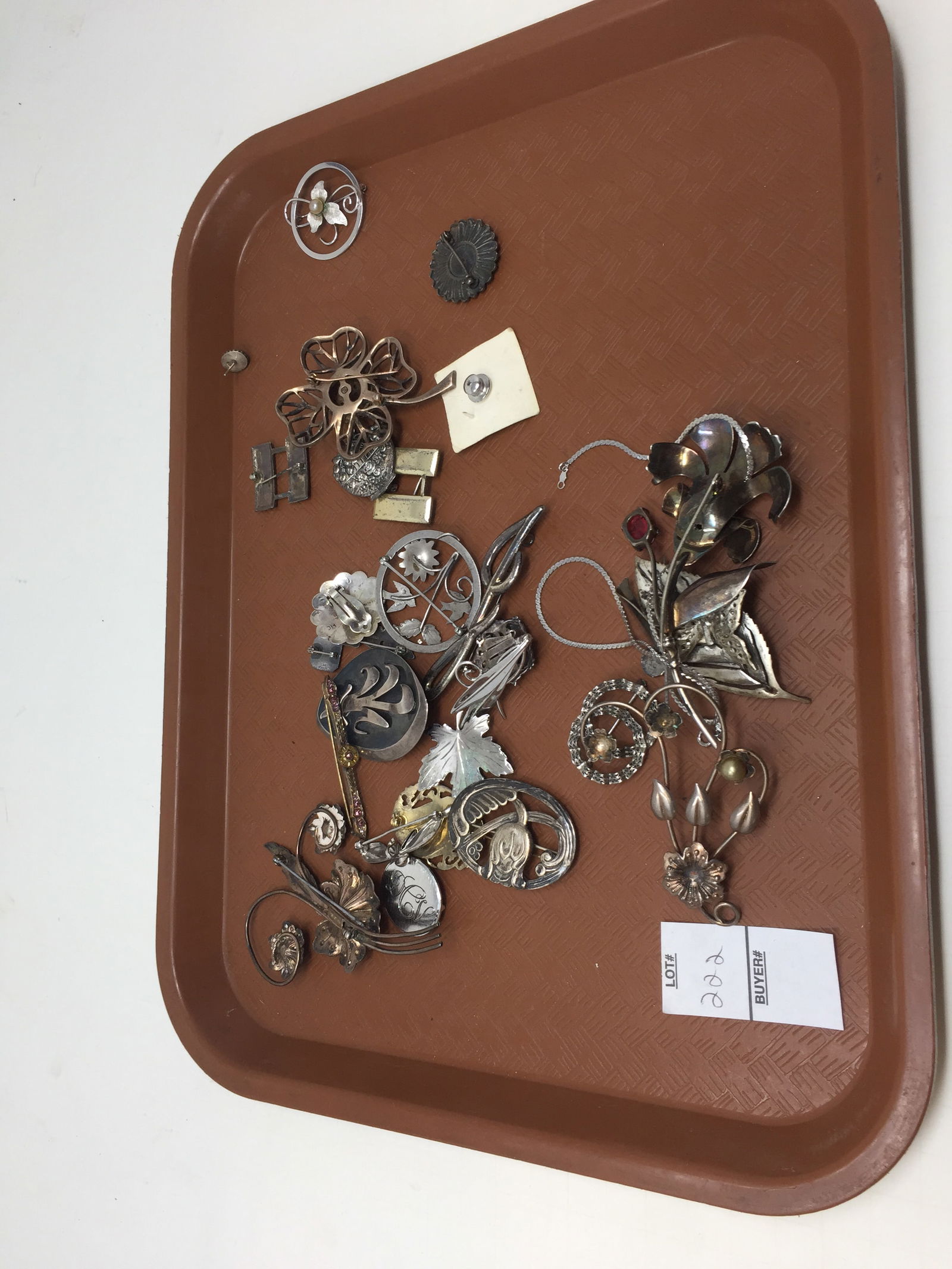 Large Lot of Sterling Pins & Brooches (1 of 6)