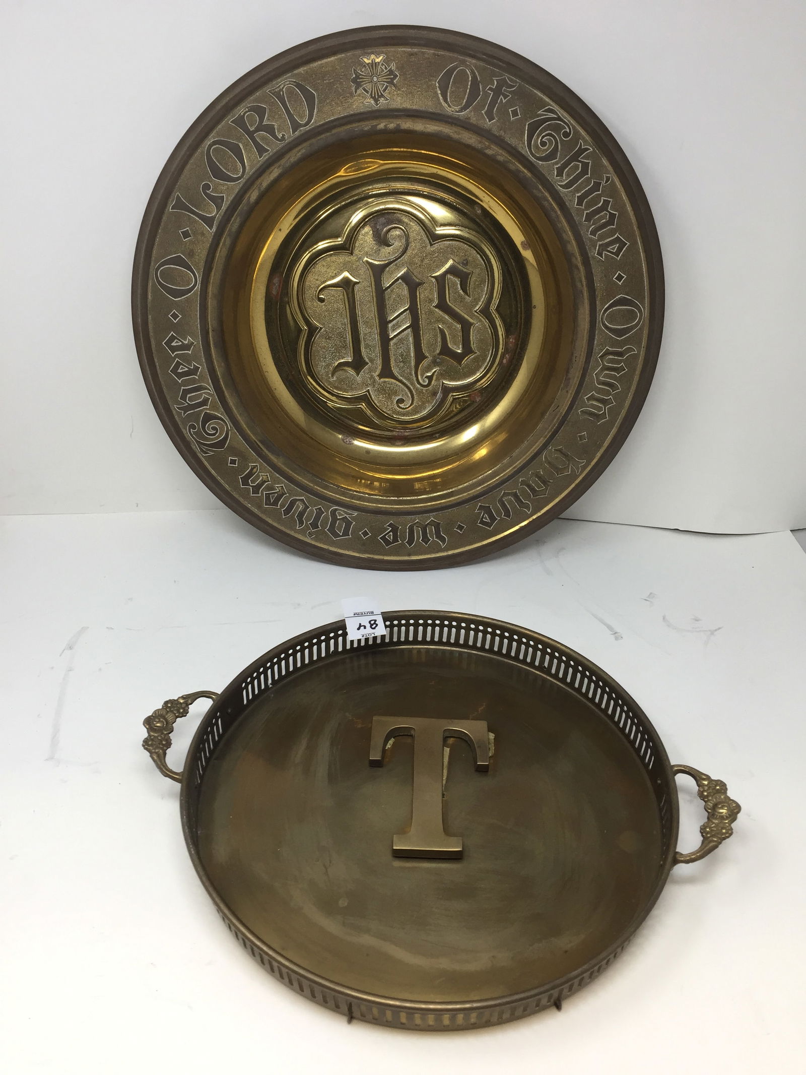 Antique Brass Alms Dish (1 of 5)