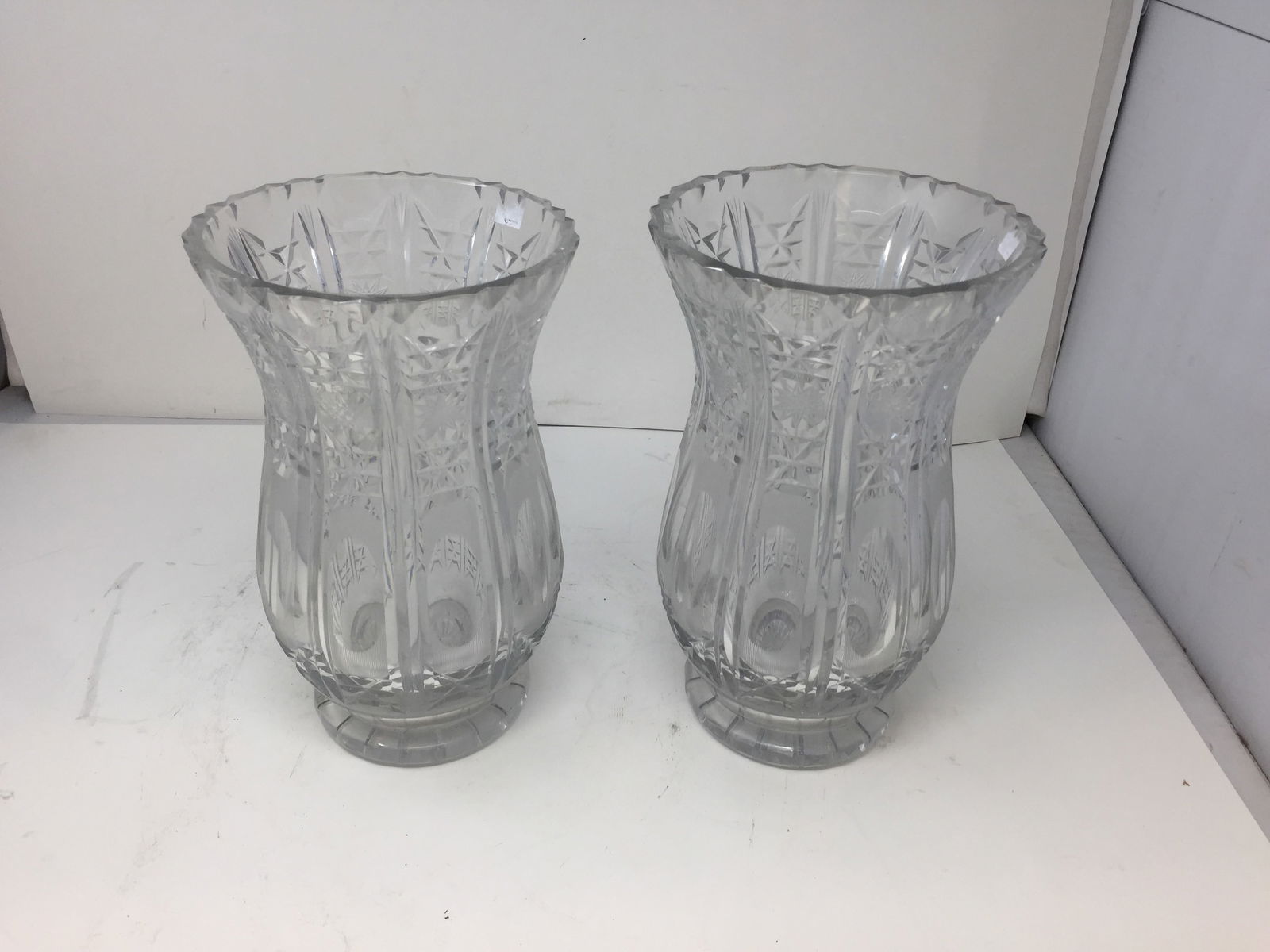 Pair of Cut Glass Vases (1 of 5)