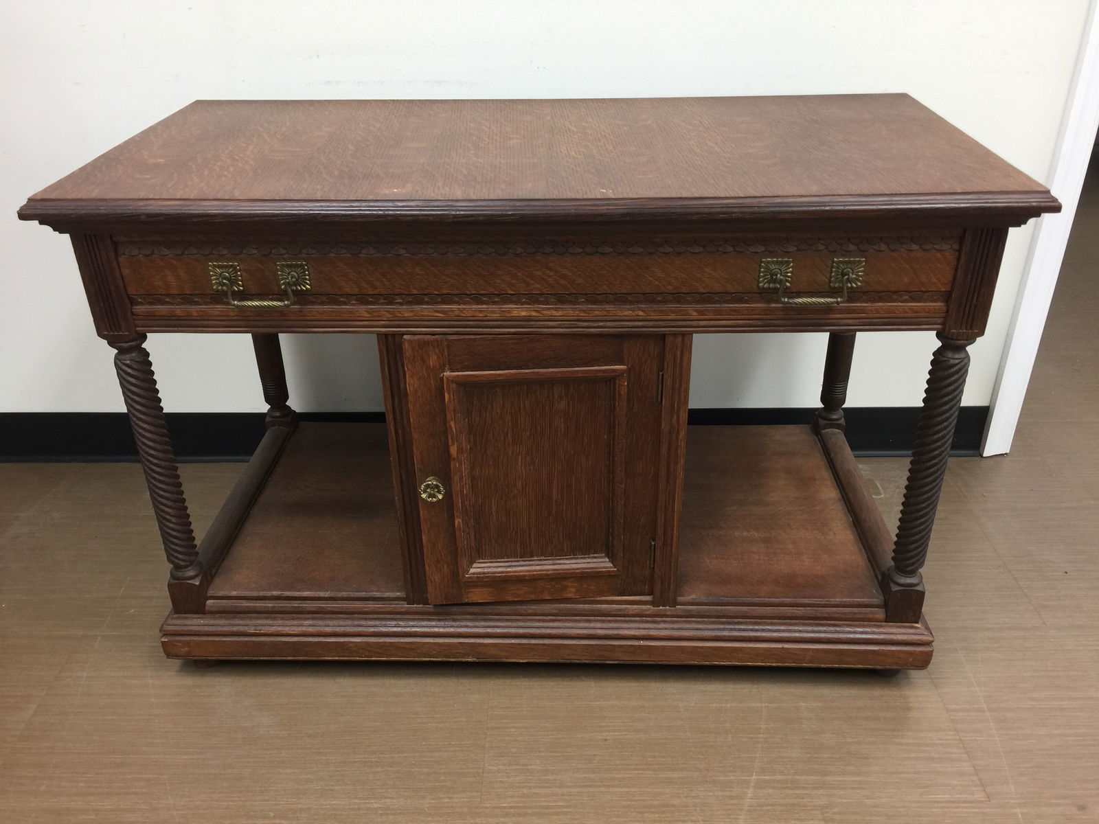 Antique Oak Server (1 of 8)