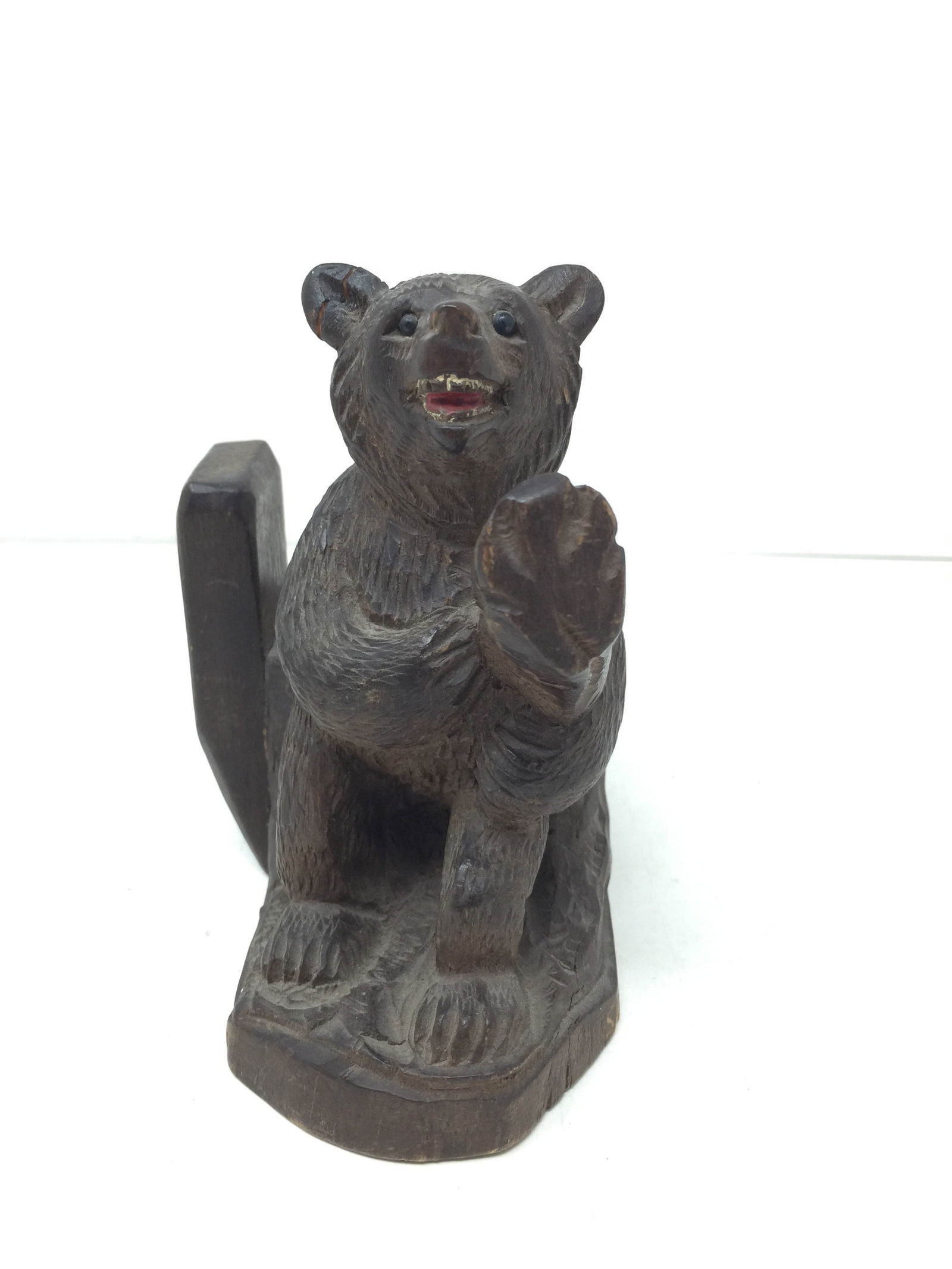 Black Forest Carved Match Holder (1 of 5)