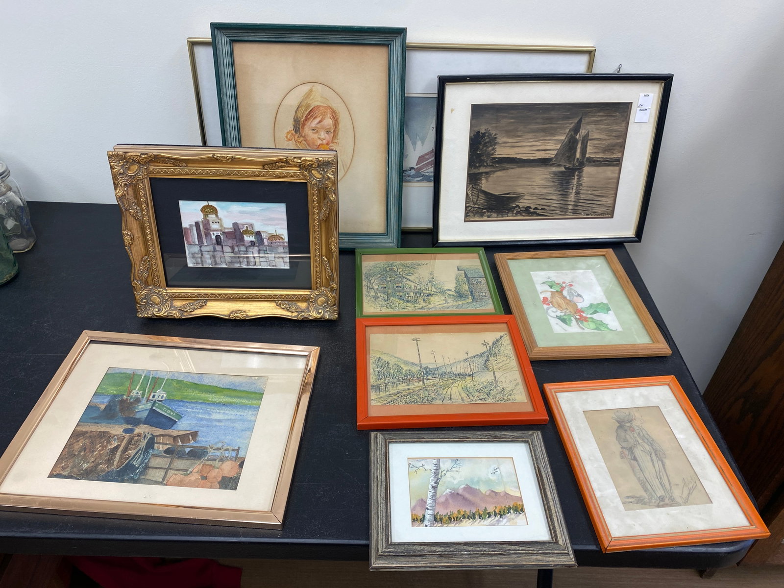 Art Lot: Includes signed drawings, signed prints and more. Largest 13" x 16". Most are hand done.