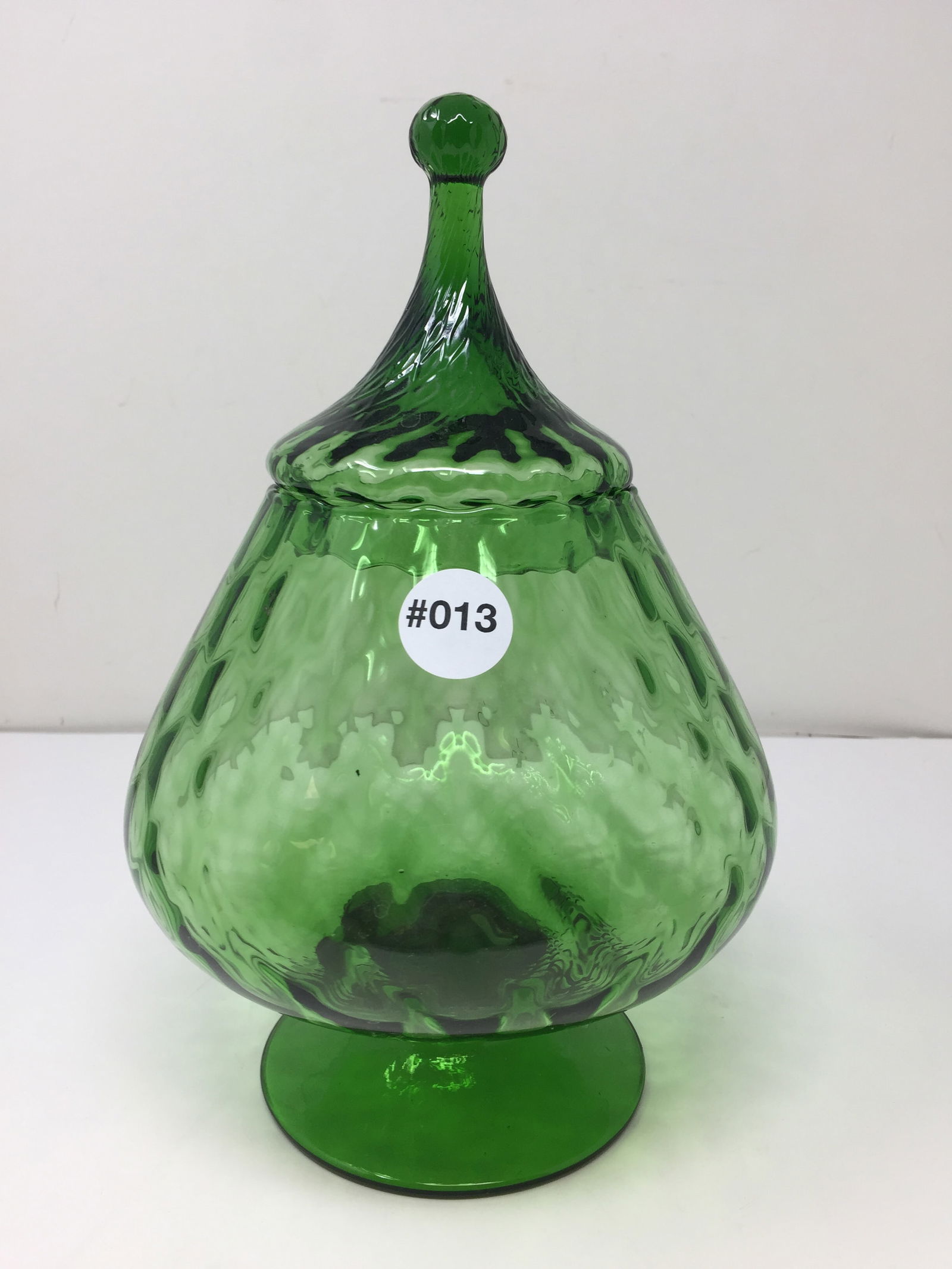 Mid Century Blown Covered Jar (1 of 4)