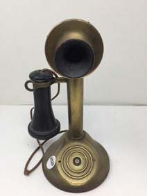 Antique Brass Candlestick Phone