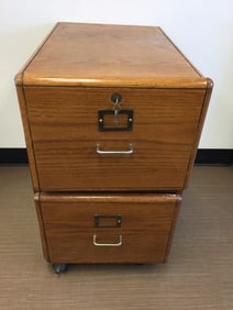 Vintage Oak Filing Cabinet