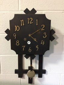 Mission Oak Wall Clock