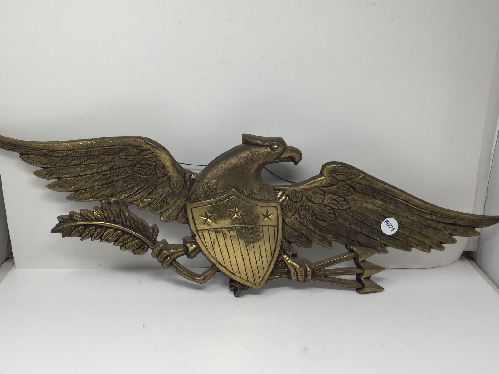 Large Brass Eagle Wall Plaque (1 of 5)