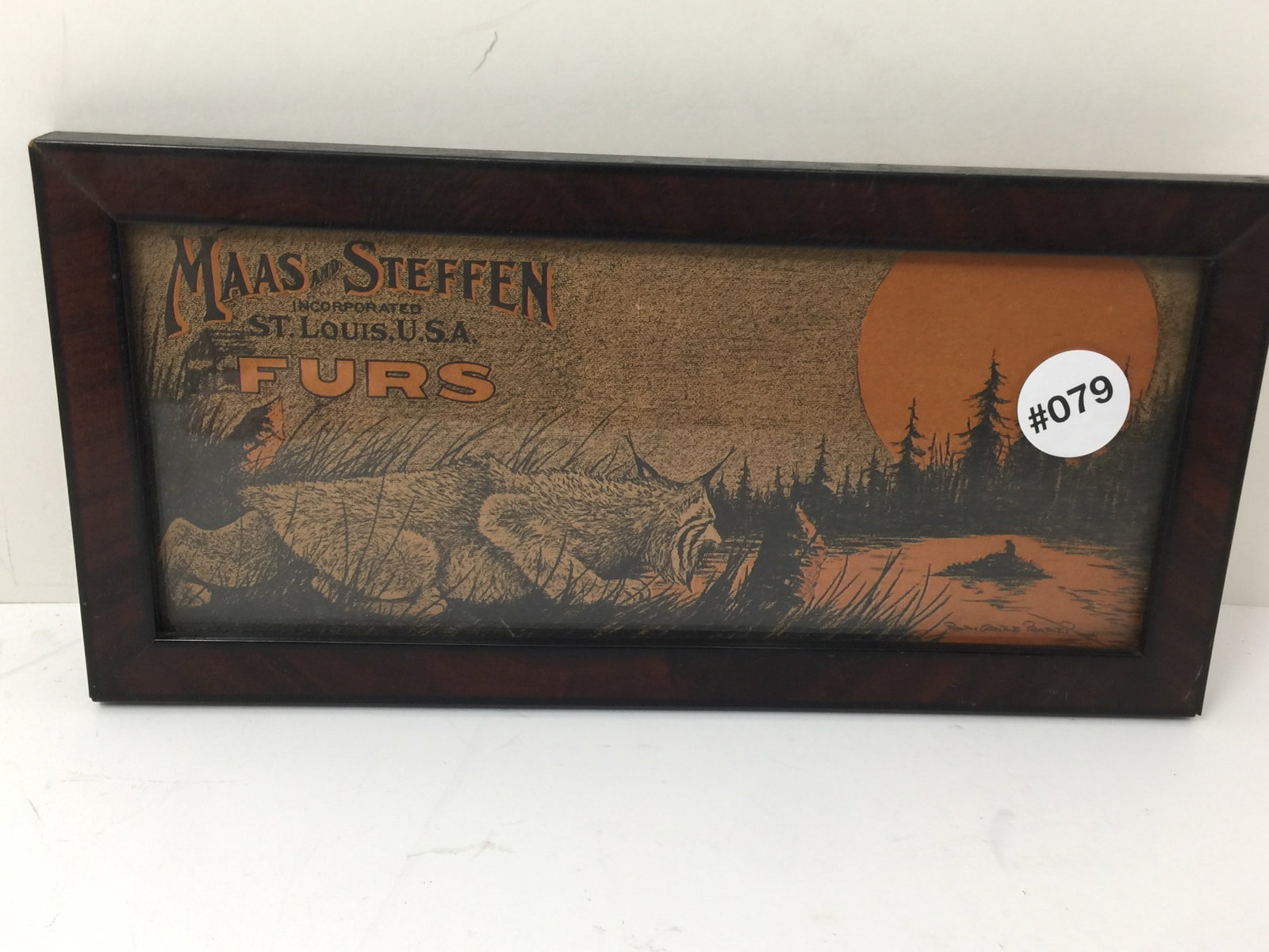 Vintage Maas & Steffen Furs Advertising: Signed. 5" x 10.5".