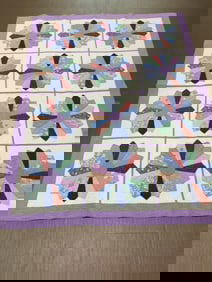 Hand Stitched Pinwheel Quilt