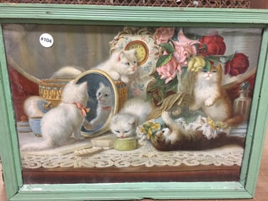 Victorian Print of Kittens