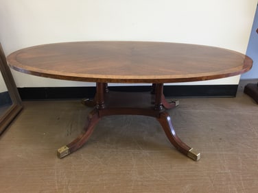 Mahogany Coffee Table with Band Inlay