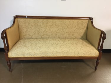 Edwardian Carved Mahogany Sofa