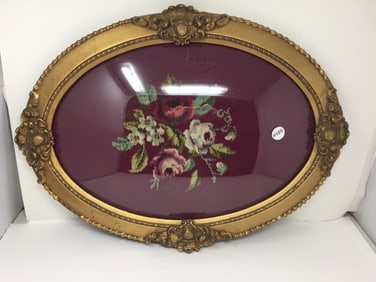 Framed Gilt Needlepoint