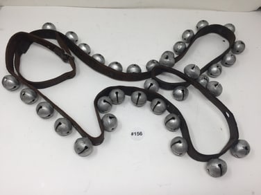 Large Stand of Antique Sleigh Bells