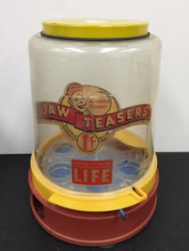 Vintage One Cent Jawteasers Gum Machine