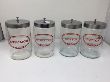 Set of Four Medical Jars