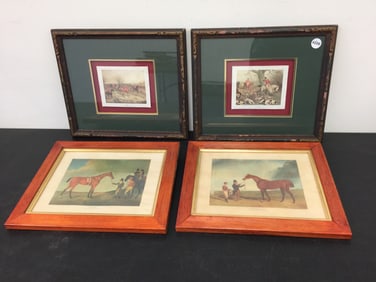 4 Hunt Scene Prints